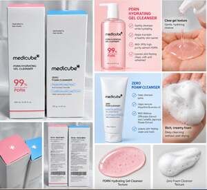 Medicube PDRN Hydrating Gel Cleanser & Zero Foam Cleanser Korean Skincare Duo